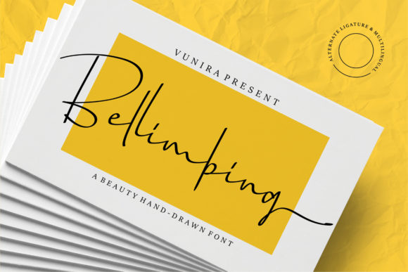 Bellimbing: A Handwritten Font for Elegant Editorial Design