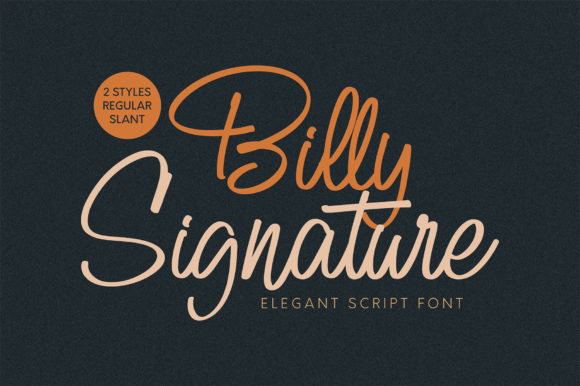 Billy Signature: A Handwritten Font for Creative Makers