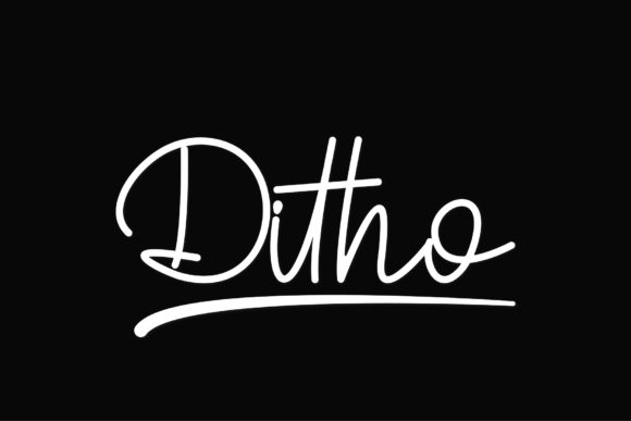 Ditho: A Handwritten Font for Modern Web Design