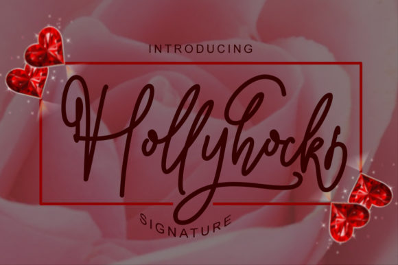 Hollyhock Font for Handmade Creations