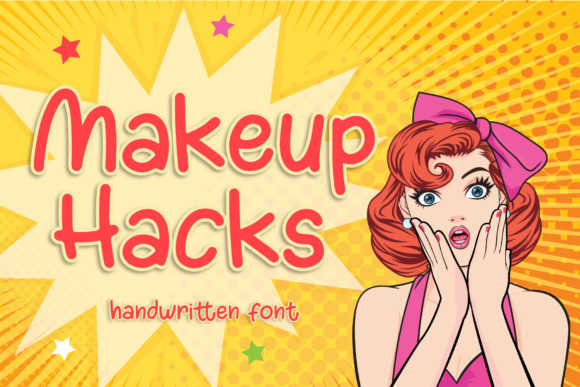 Makeup Hacks Font for Editorial Design