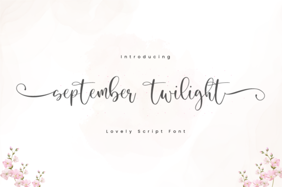 September Twilight Font for Handmade Creations